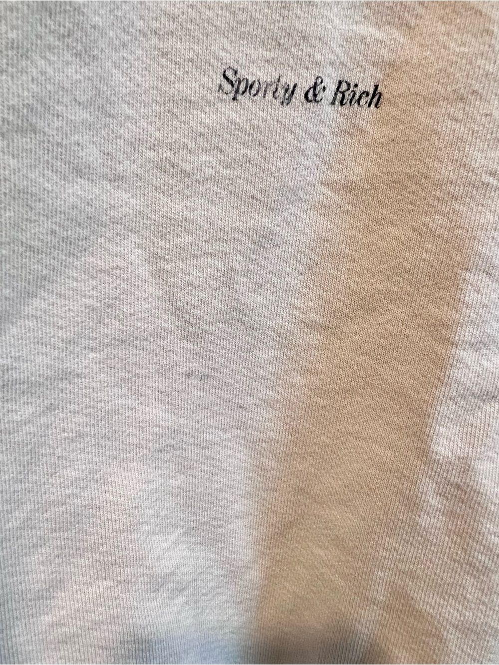 Sporty & Rich Wellness Pullover Sweatshirt Crew Neck Cream Women's Size Small - Picture 5 of 11